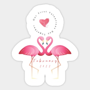 Our First valentines day together | couplesGift Sticker